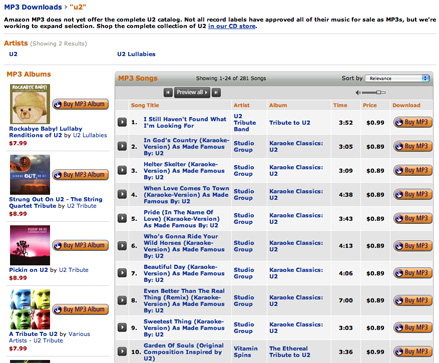 amazonmp3 u2